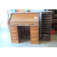 houten bureau plus houten dossierskast
